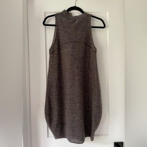 Brown knit Sarah Pacini high neck dress